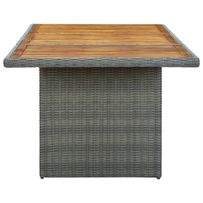 Patio Dining Set Set of 8 Light Gray, Black