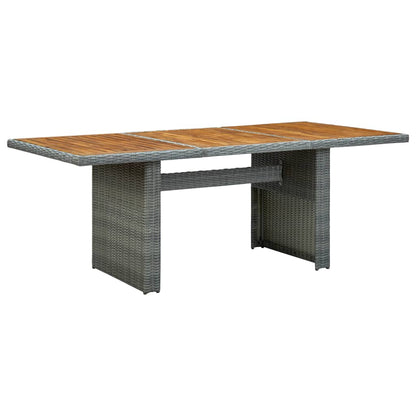 Patio Dining Set Set of 8 Light Gray, Black