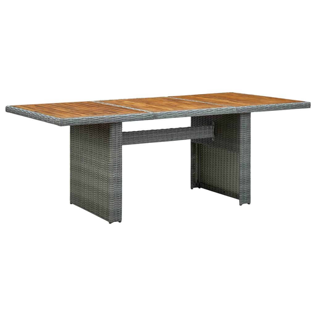 Patio Dining Set Set of 8 Light Gray, Black