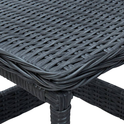 Garden Lounge Set Dark grey and black