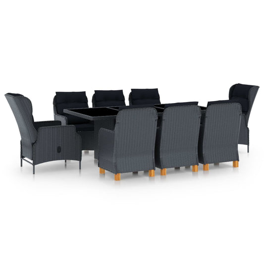 Outdoor Dining Set Dark Grey