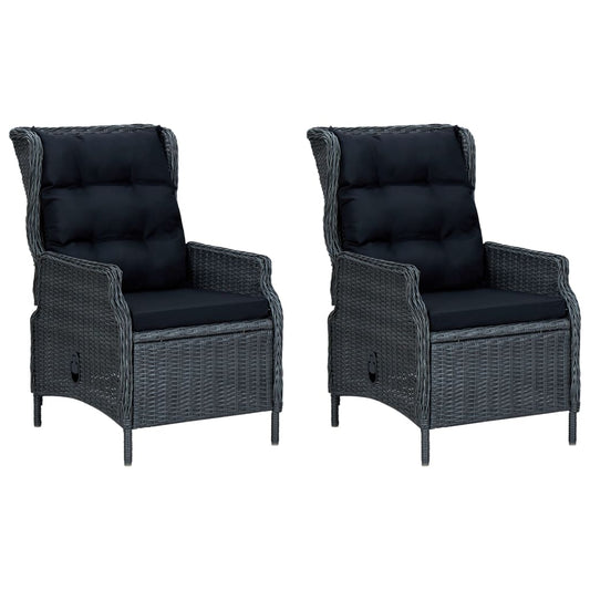 Outdoor Dining Set Dark Grey Poly Rattan Large Outdoor Dining Set