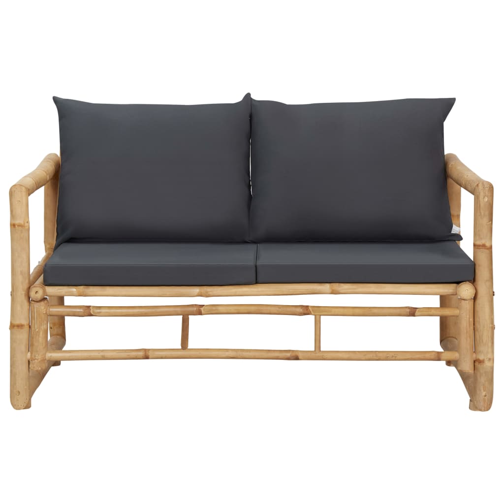 Garden Lounge Set Dark gray Bamboo Standard Seats Many