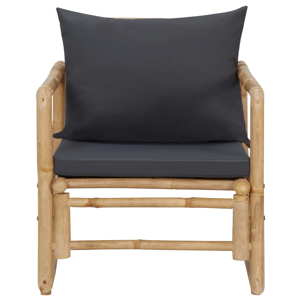 Garden Lounge Set Dark gray Bamboo Standard Seats Many