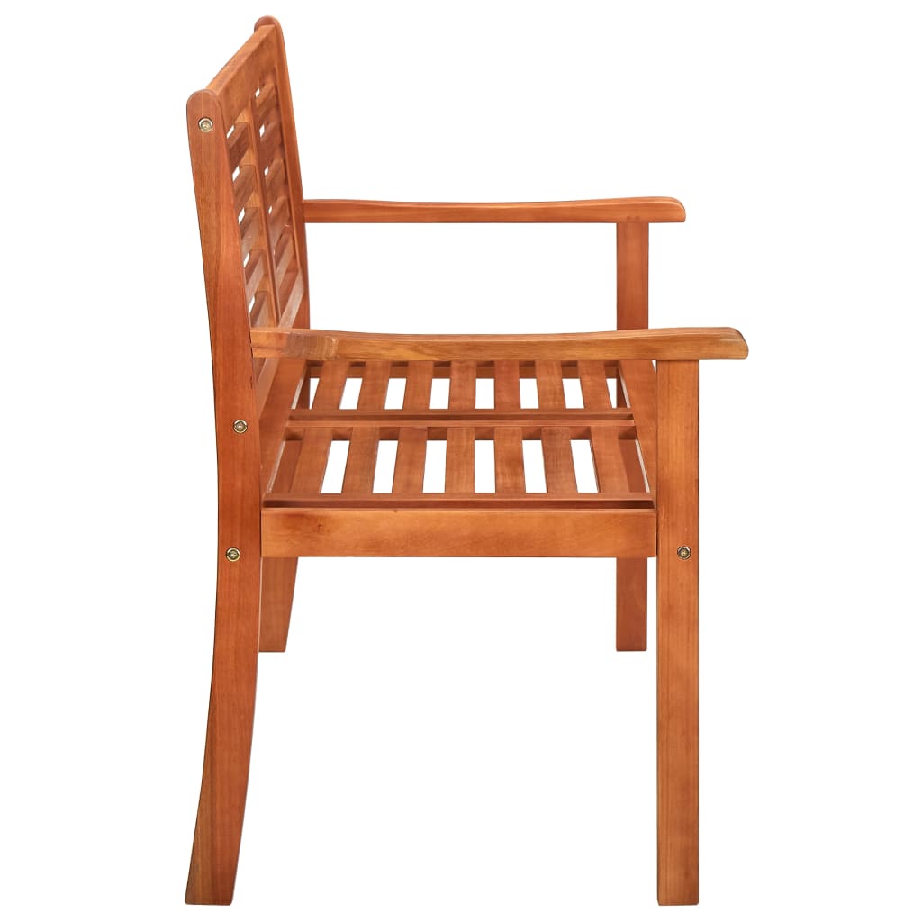 Bench Brown Solid eucalyptus wood 47.2 in Ergonomic Bench