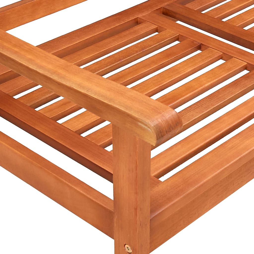Bench Brown Solid eucalyptus wood 47.2 in Ergonomic Bench