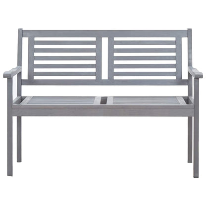 Bench Grey Solid eucalyptus wood, Polyester 47.2 in Durable