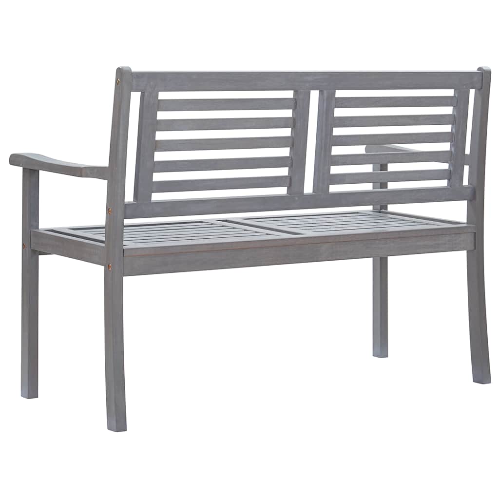 Bench Grey Solid eucalyptus wood, Polyester 47.2 in Durable