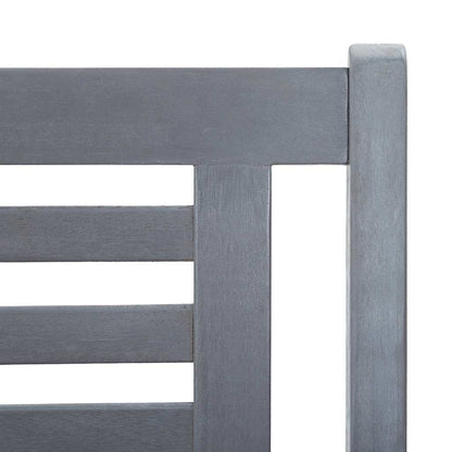 Bench Grey Solid eucalyptus wood, Polyester 47.2 in Durable