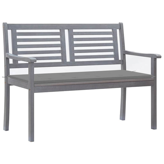 Bench Grey Eucalyptus wood Medium Ergonomic Garden Bench