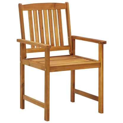 Garden Chair Set of 2 Natural wood, Grey