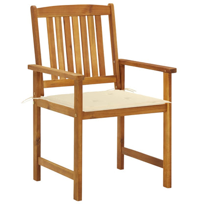 Garden Chair Set of 2 Natural wood Solid Acacia wood Garden Chair