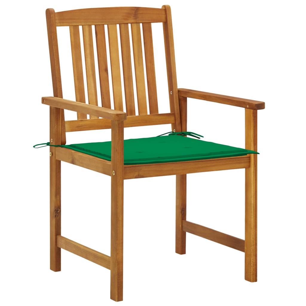 Garden Chair Set of 2 Wooden, Green