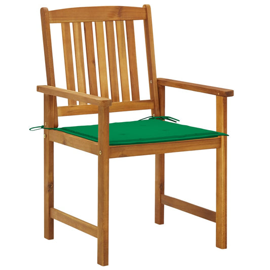 Garden Chair Set of 2 Wooden, Green