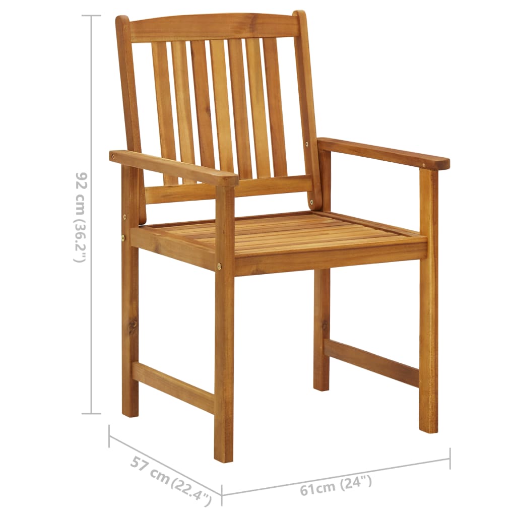 Garden Chair Set of 2 Wooden, Green