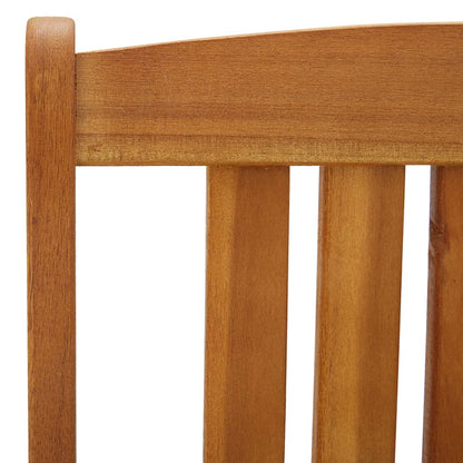 Patio Chair Set of 2 Green Solid Acacia Wood Standard Durable