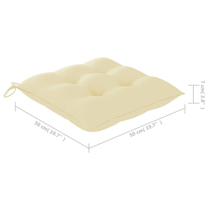Bistro Set Cream (Cushion), Natural Wood