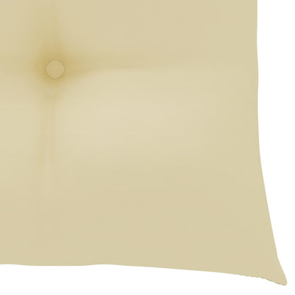 Bistro Set Cream (Cushion), Natural Wood