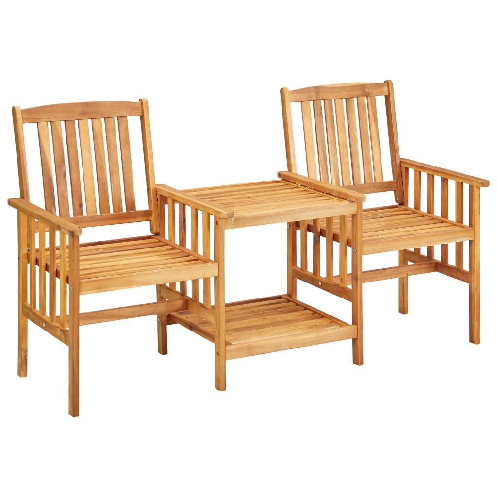 Patio Bistro Set Wooden brown Solid acacia wood Standard Durable