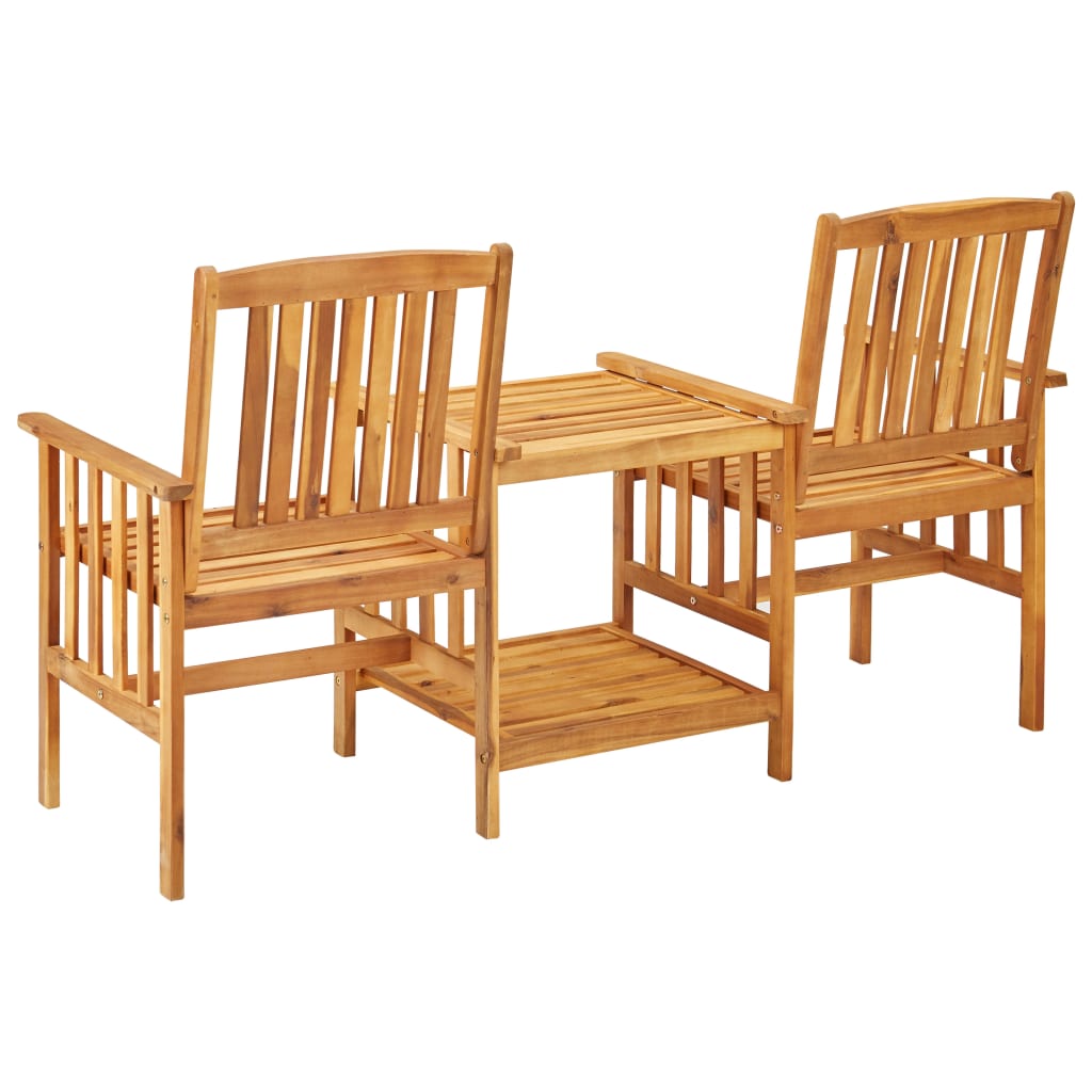 Patio Bistro Set Wooden brown Solid acacia wood Standard Durable