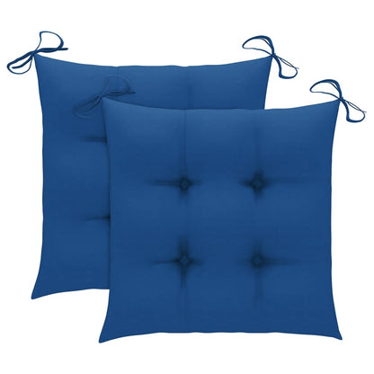 Patio Bistro Set Royal blue cushions