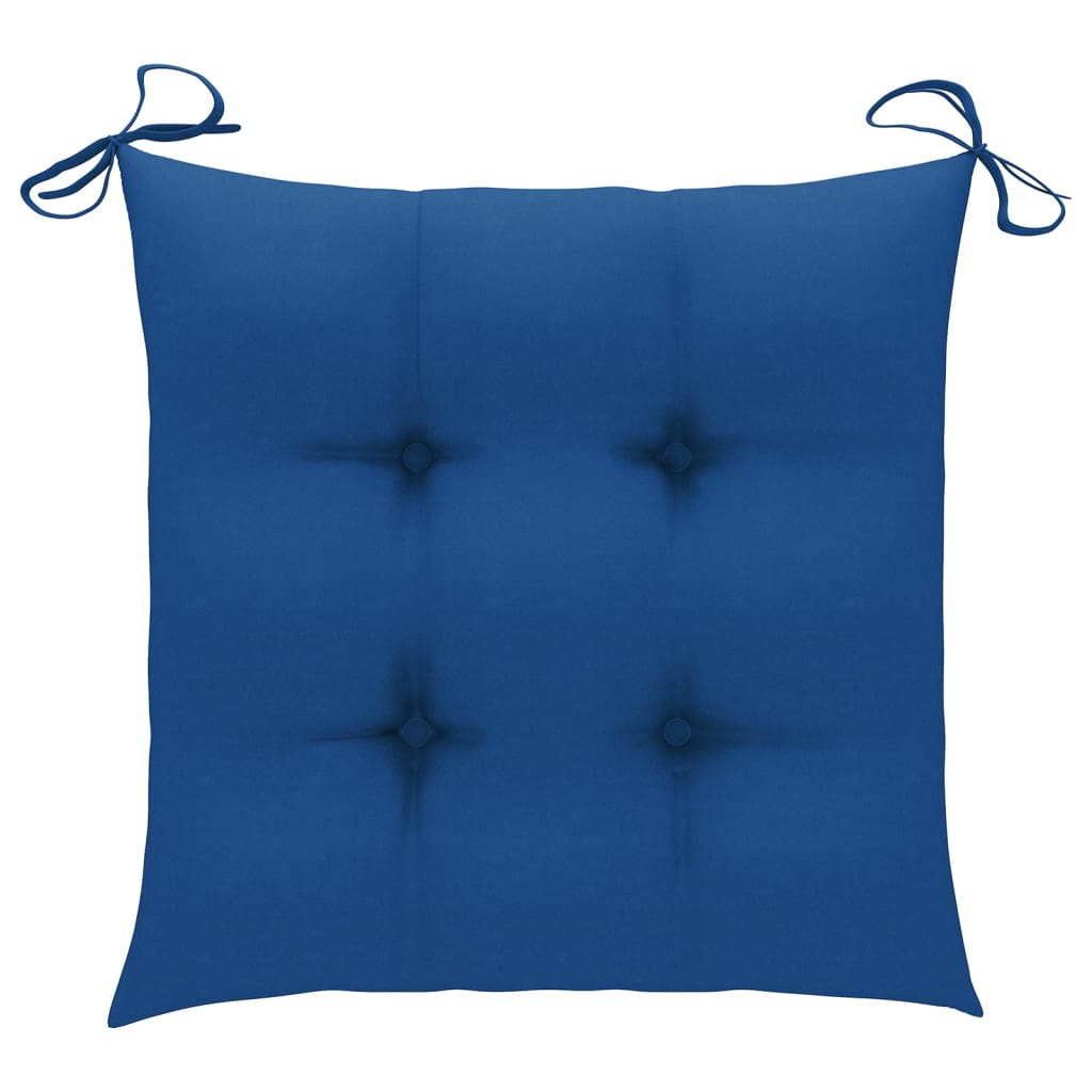 Patio Bistro Set Royal blue cushions