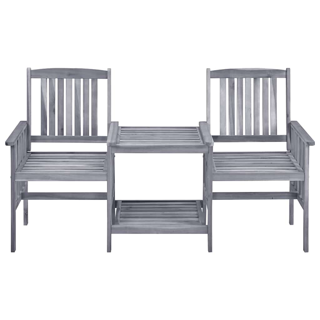 Garden Chair With Tea Table Grey