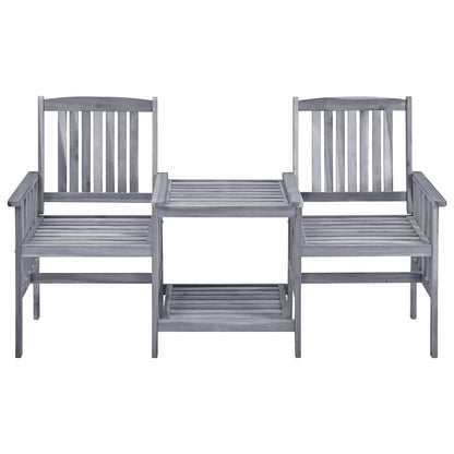 Garden Chair With Tea Table Grey