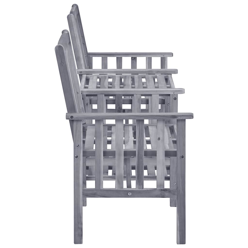 Garden Chair With Tea Table Grey