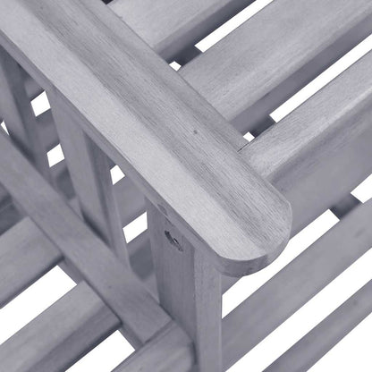 Garden Chair With Tea Table Grey