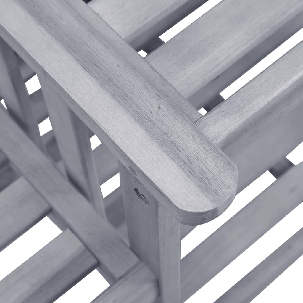 Patio Chair With Tea Table Gray