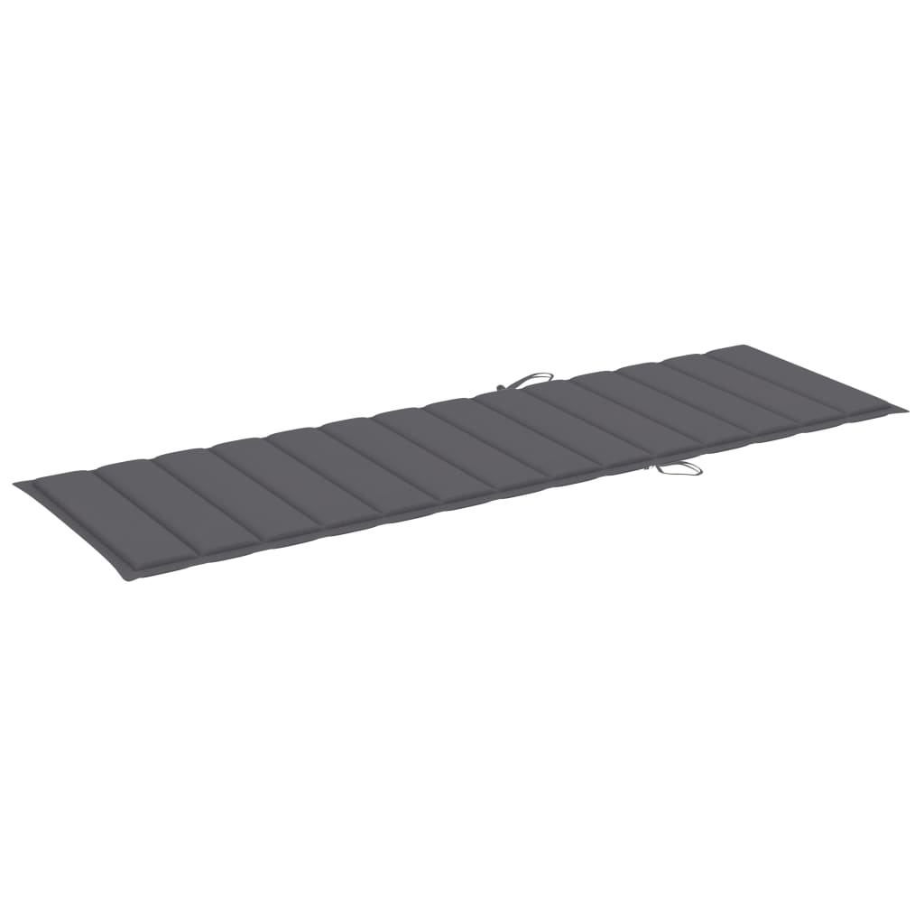Sunlounger Gray Solid Acacia wood with gray wash finish Large