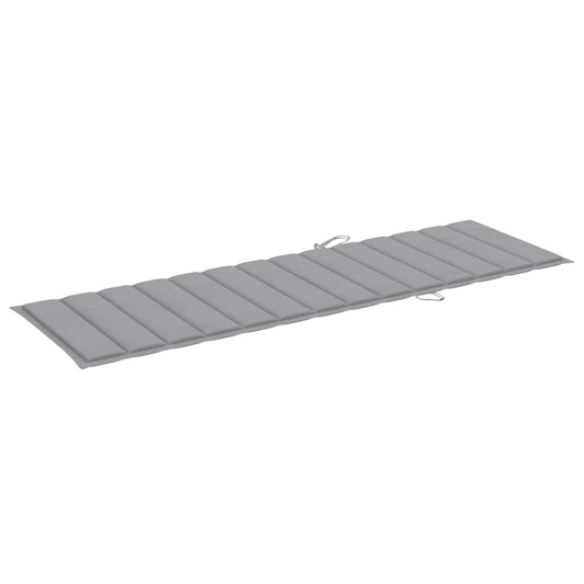Sunlounger Grey Solid Acacia wood Large Adjustable Armrests
