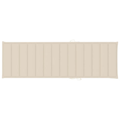 Sunlounger Grey Acacia wood, Polyester Single