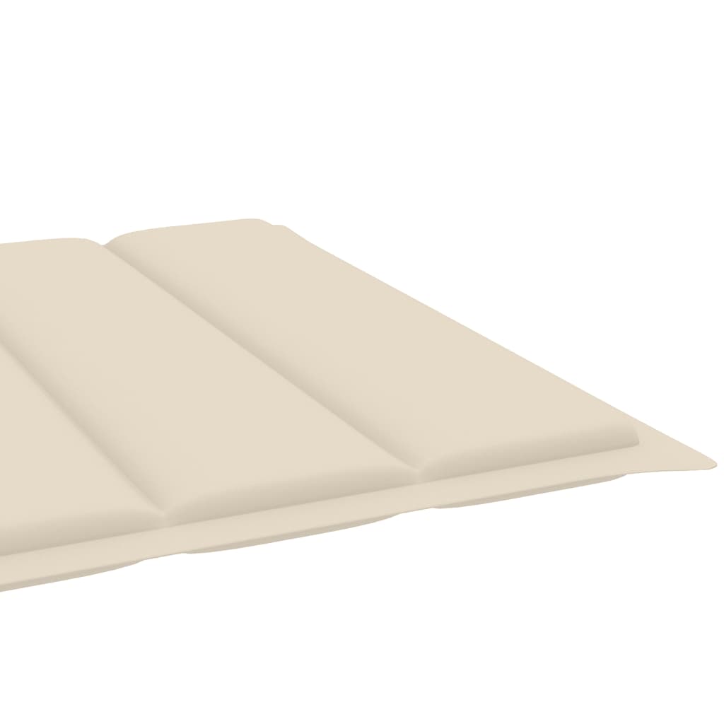 Sunlounger Grey Acacia wood, Polyester Single
