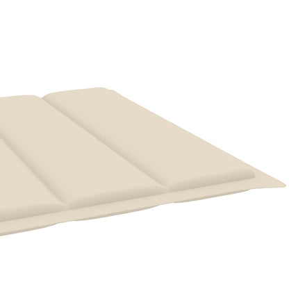 Sunlounger Grey Acacia wood, Polyester Single