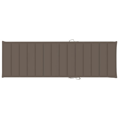 Sunlounger Taupe Solid Acacia Wood