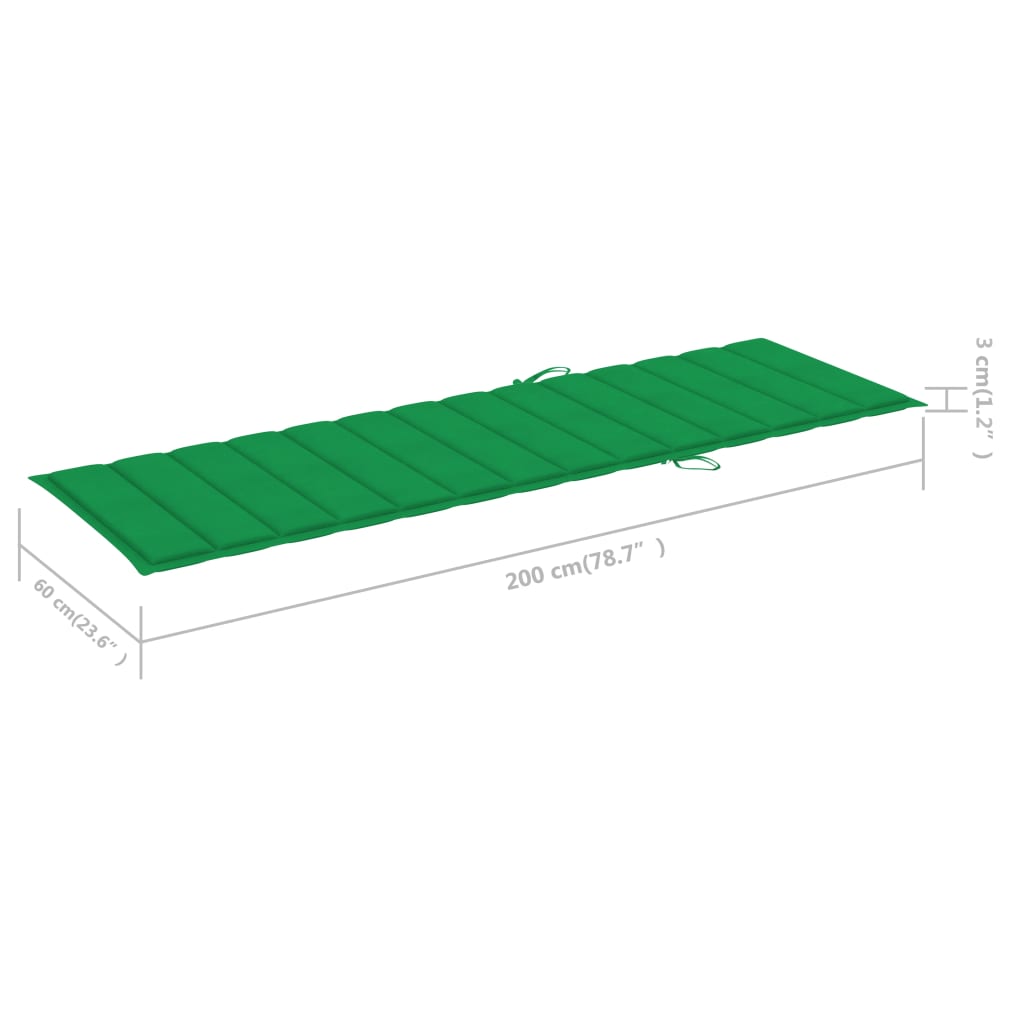 Sunlounger Natural wood Solid Acacia wood Large