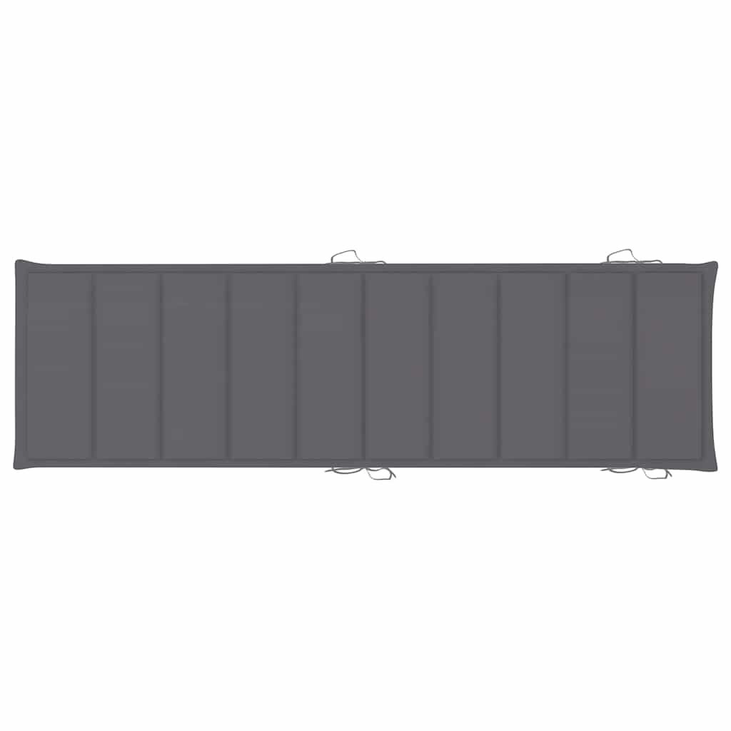 Sunlounger Anthracite Solid acacia wood; 100% polyester cushion