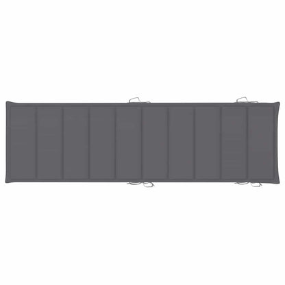 Sunlounger Anthracite Solid acacia wood; 100% polyester cushion