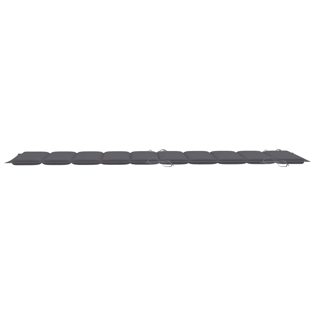 Sunlounger Anthracite Solid acacia wood; 100% polyester cushion