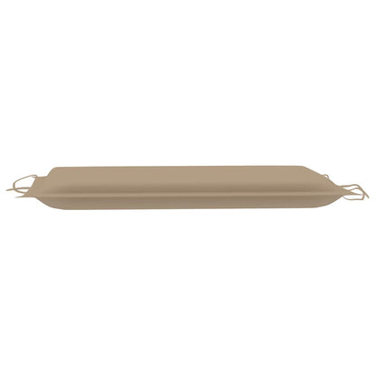 Sunlounger Beige and wood Solid acacia wood, Fabric (100% polyester)
