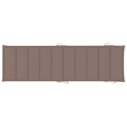 Sunlounger Taupe Solid acacia wood Standard Foldable Sunlounger