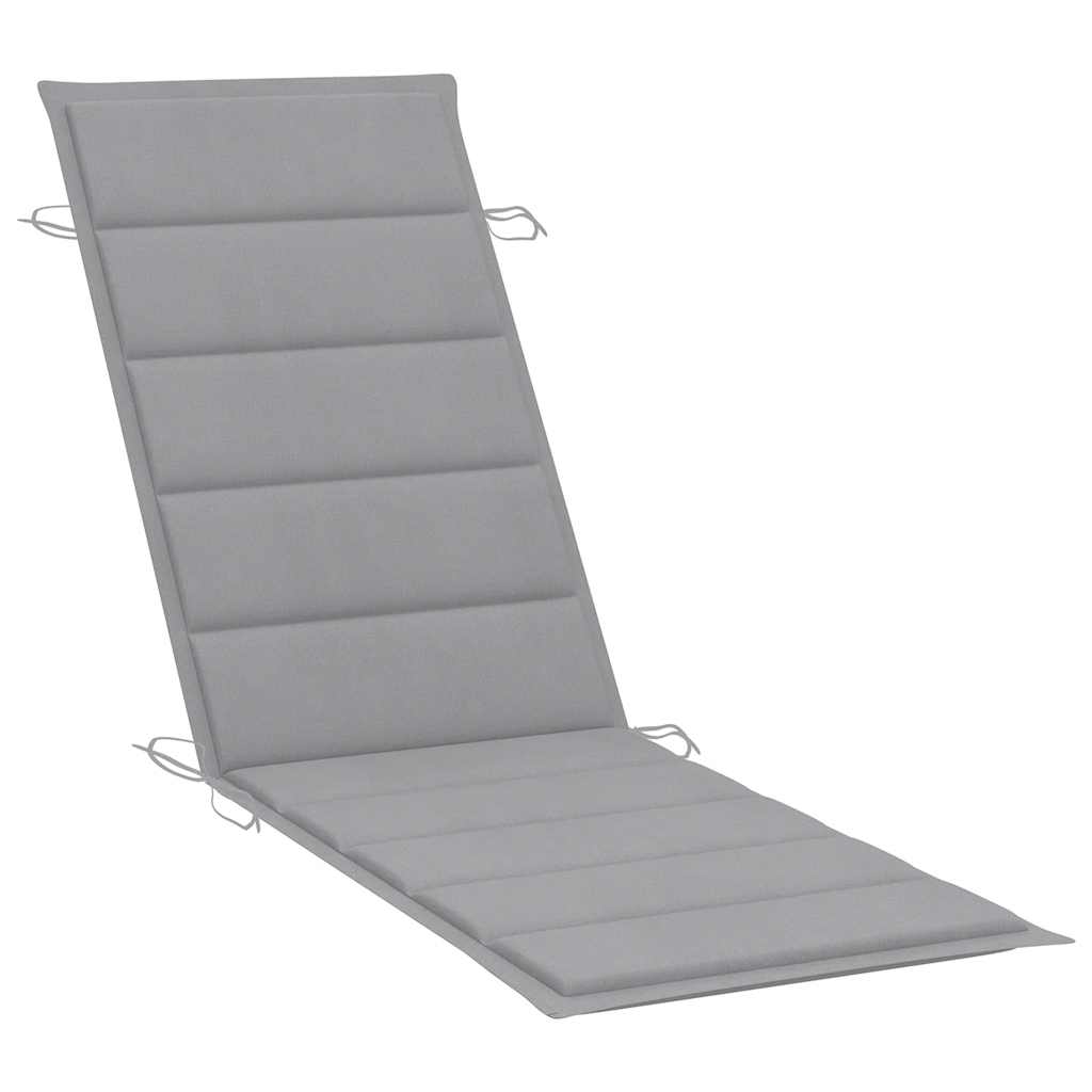 Sun Lounger With Table Wood tone Solid acacia wood Standard