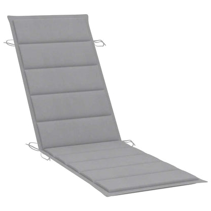 Sun Lounger With Table Wood tone Solid acacia wood Standard