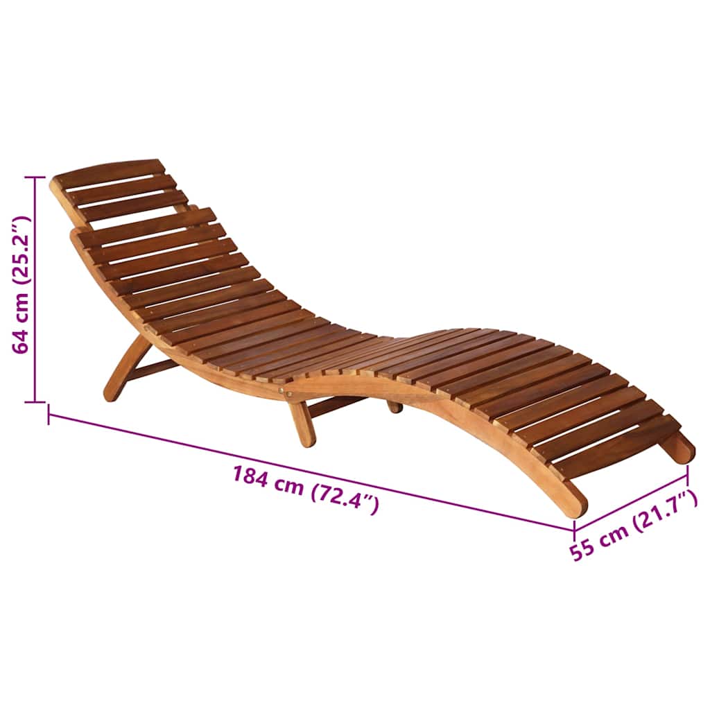 Patio Sun Lounger With Table Red