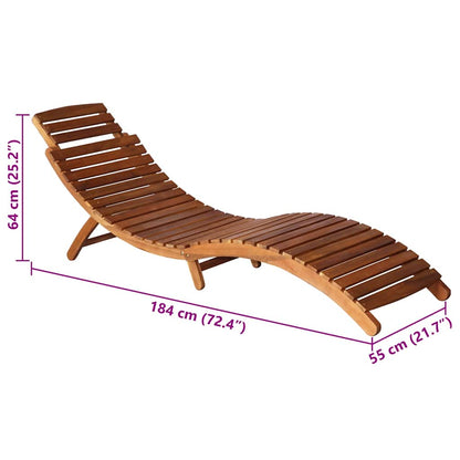 Patio Sun Lounger With Table Red