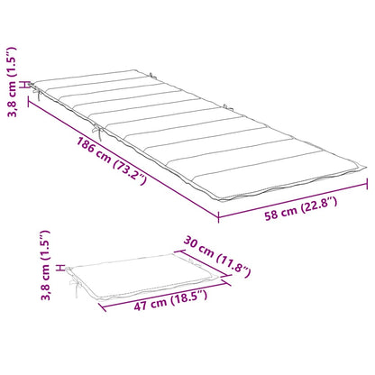 Patio Sun Lounger With Table Red