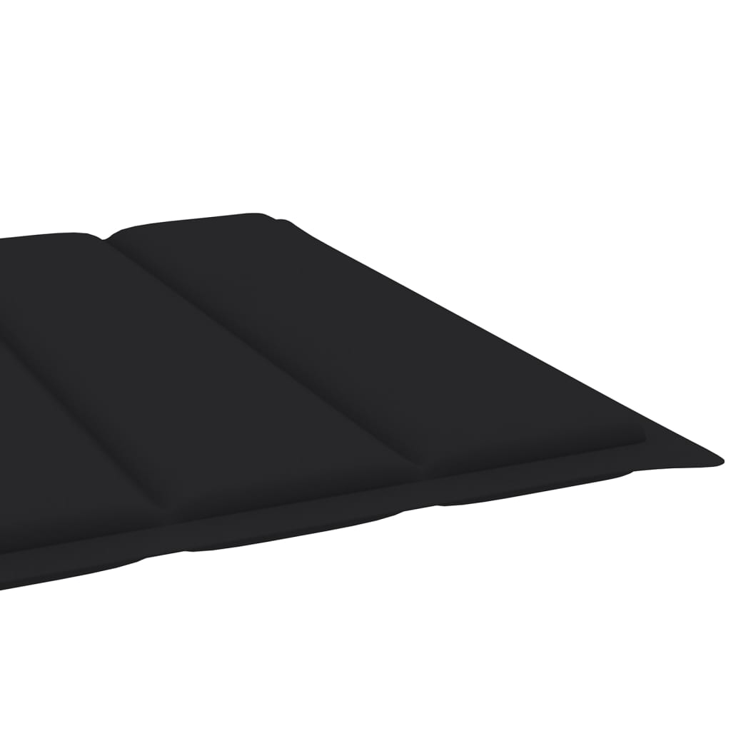 Sunlounger Black Solid acacia wood, 100% polyester fabric Standard