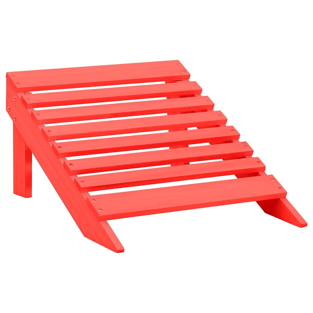 Garden Chair Red Solid fir wood Standard Detachable